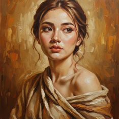 Oil Painting Portrait mit starkem Impasto-Stil und hoher Detailtreue