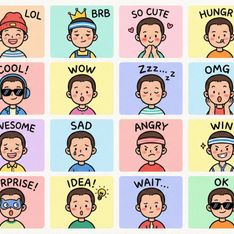 生成LINE风格Q版角色表情包（4K, 4x6布局）